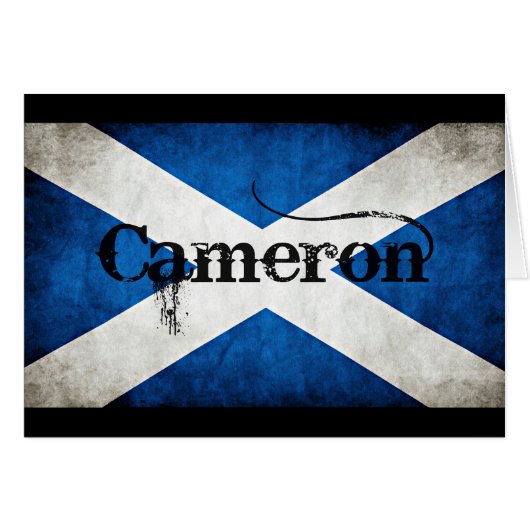 cameron grunge flag cards (Front Horizontal)