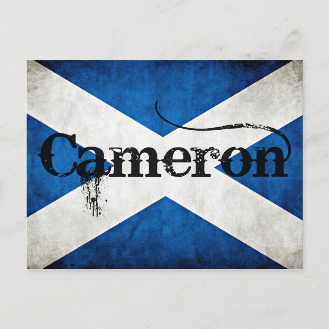 cameron grunge flag postcard (Front)