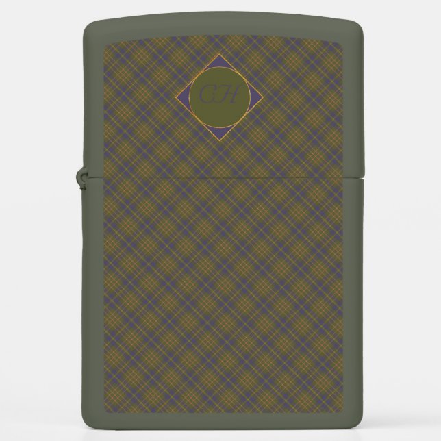 Cameron Hunting Ancient Scottish Tartan Zippo Lighter (Front)