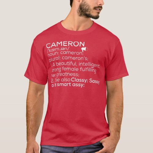 Cameron Name Cameron Definition Cameron Female Nam T_Shirt