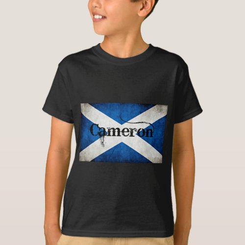 Cameron Name Scotland Flag T_Shirt