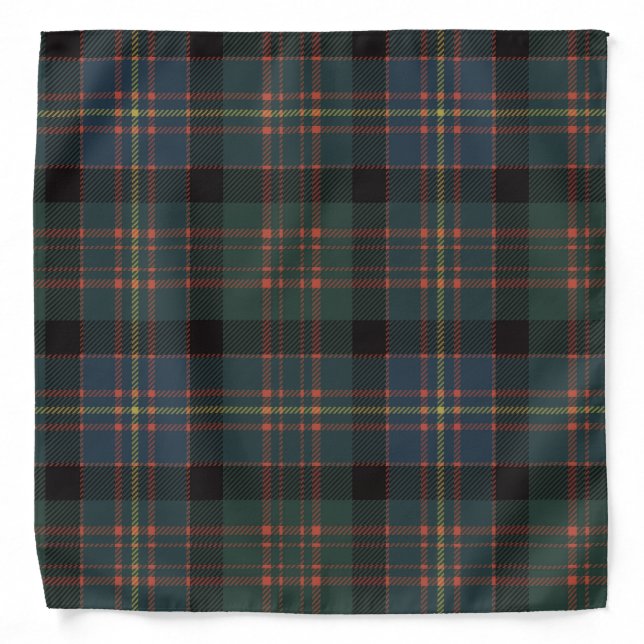 Cameron of Erracht Ancient Scottish Tartan Plaid Bandana (Front)