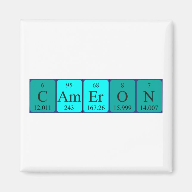 Cameron periodic table name magnet (Front)