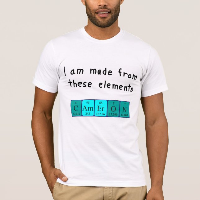 Cameron periodic table name shirt (Front)