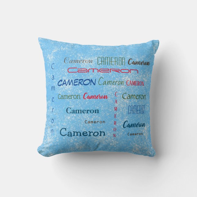 Cameron Personalized Many Name Custom    Throw Pillow (Front)