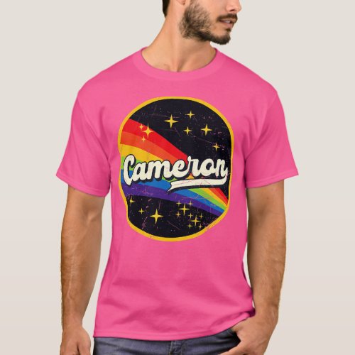 Cameron Rainbow In Space Vintage GrungeStyle T_Shirt