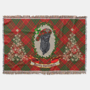 Cameron Scottie Dog Christmas Throw Blanket