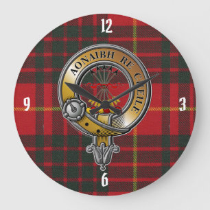 Cameron Tartan & Badge Large Clock