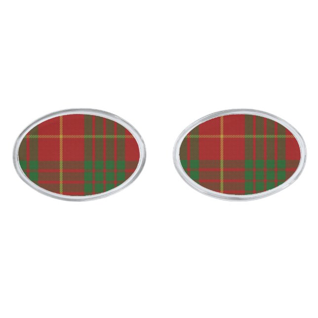 Cameron Tartan Plaid Cuff Links (Front)