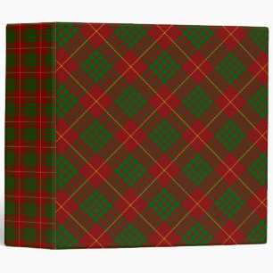 Cameron tartan red green plaid 3 ring binder