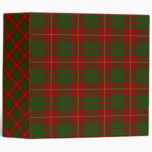 Cameron tartan red green plaid 3 ring binder