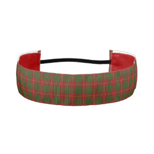 Cameron tartan red green plaid athletic headband