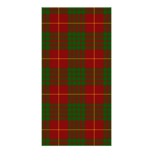 Cameron tartan red green plaid card