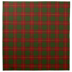 Cameron tartan red green plaid cloth napkin