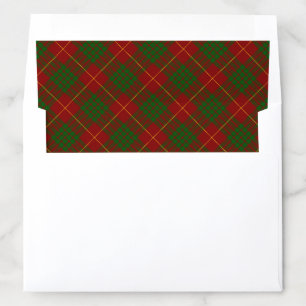 Cameron tartan red green plaid envelope liner