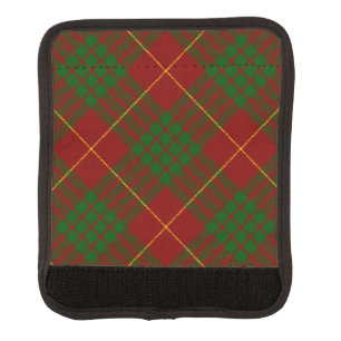 Cameron tartan red green plaid luggage handle wrap