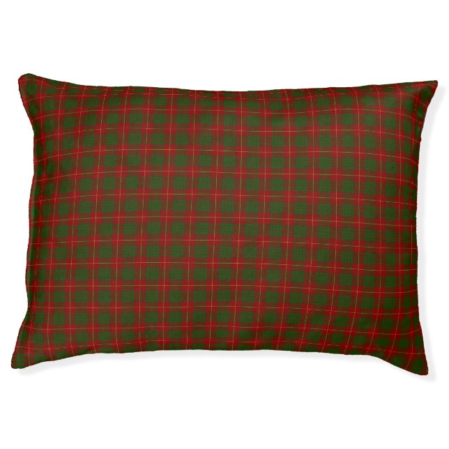 Cameron tartan red green plaid pet bed (Front)