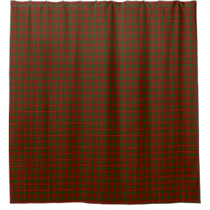 Cameron tartan red green plaid shower curtain