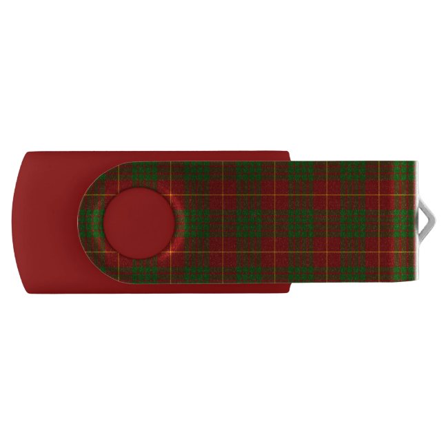 Cameron tartan red green plaid USB flash drive (Front)
