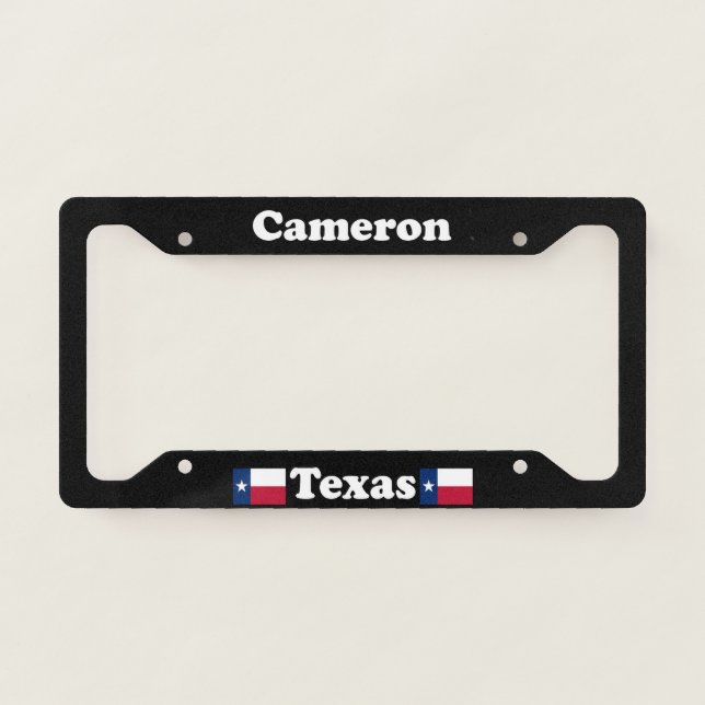 Cameron TX - LPF License Plate Frame (Front)