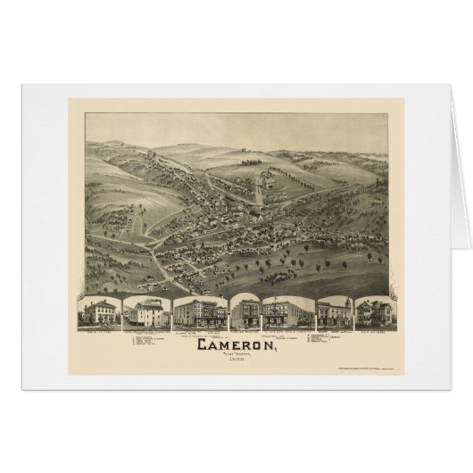 Cameron, WV Panoramic Map - 1899 Cards (Front Horizontal)
