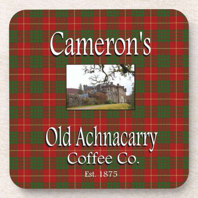 Cameron's Old Achnacarry Coffee Co. Coaster Set (Front)