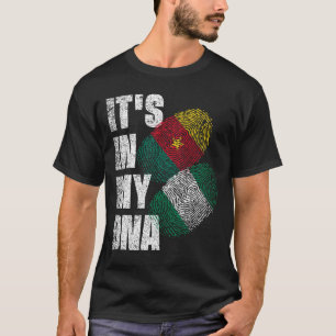Cameroon And Nigerian Mix DNA Heritage Flag T-Shirt