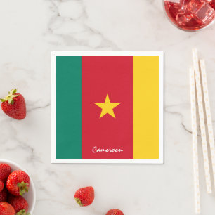Cameroon & Cameroon Flag party fashion /sports fan Napkins