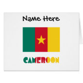 Cameroon Cameroonian Flag Black Personalization  (Front Horizontal)