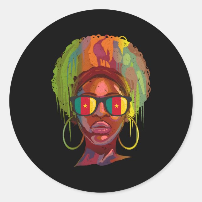 Cameroon Classic Round Sticker (Front)