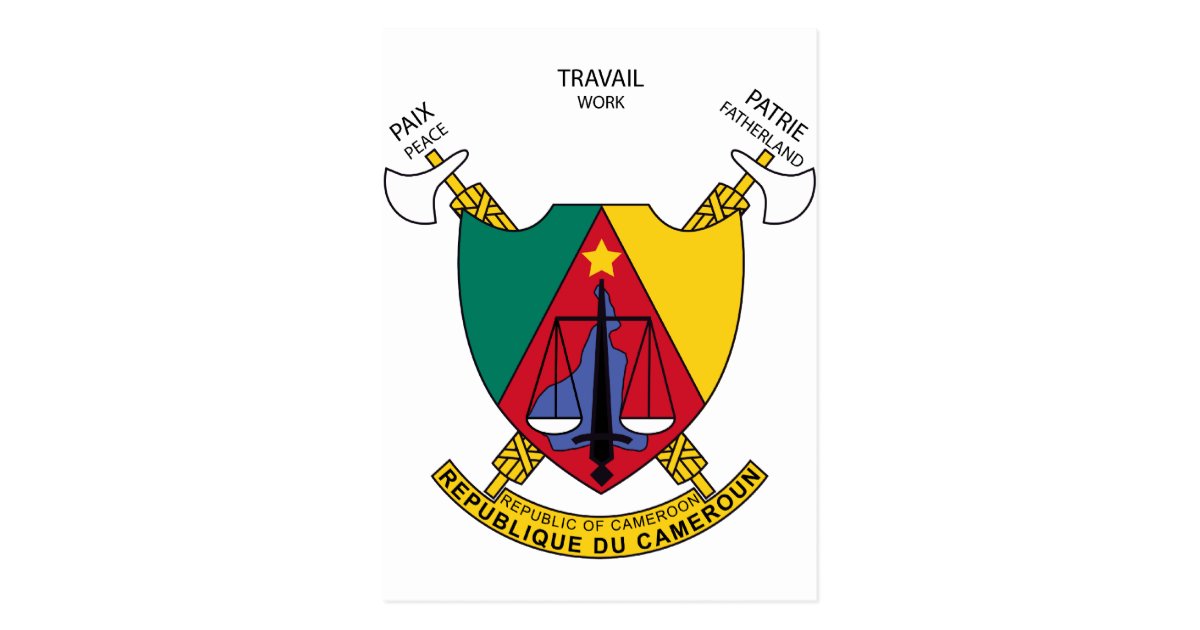 Cameroon Coat of arms CM Postcard