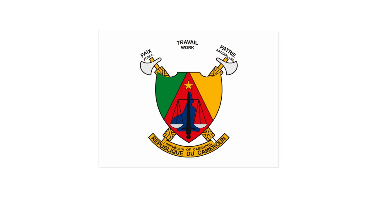 Download Cameroon Coat of Arms Postcard | Zazzle.com