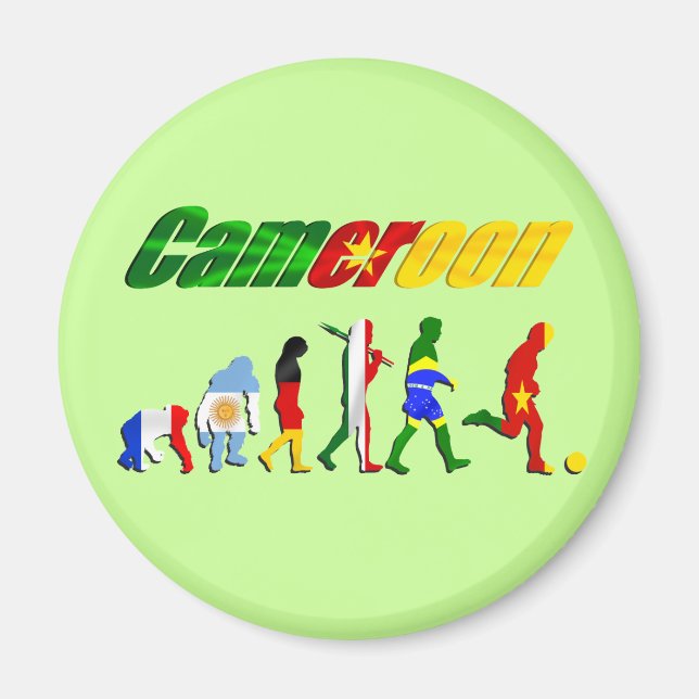 Cameroon Evolution of football gifts Magnet (Front)