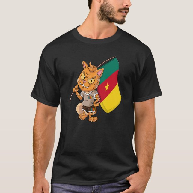 Cameroon fan cat T-Shirt (Front)