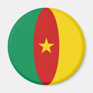 Cameroon Fisheye Flag Magnet