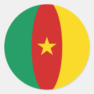 Cameroon Fisheye Flag Sticker