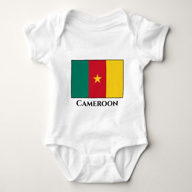 Cameroon Flag Baby Bodysuit (Front)