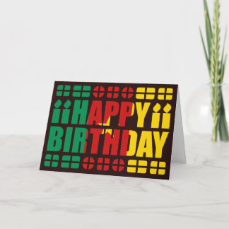 Cameroon Flag Birthday Card