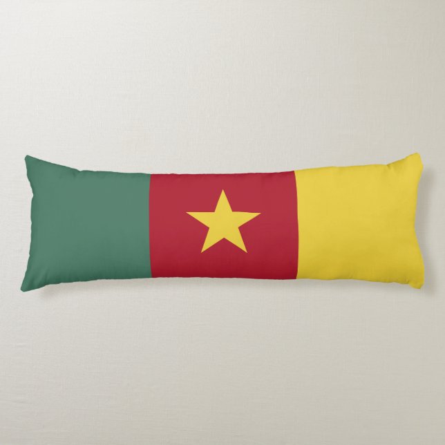 Cameroon flag body pillow (Front)