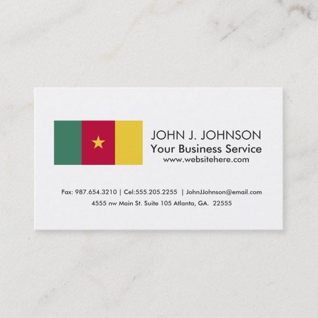 Cameroon Flag Business Card (Front)