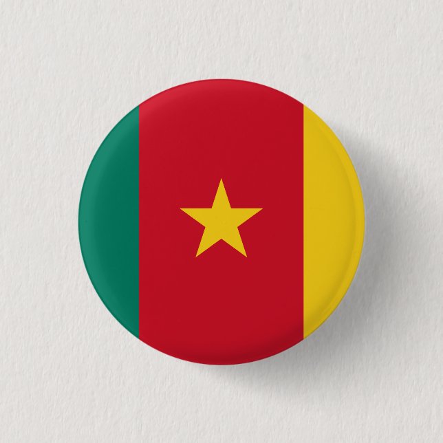 Cameroon Flag Button (Front)