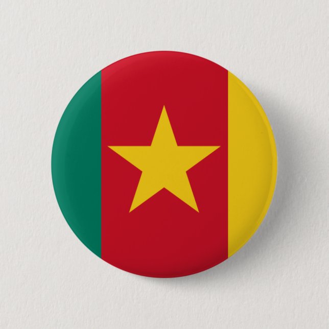 Cameroon Flag Button (Front)