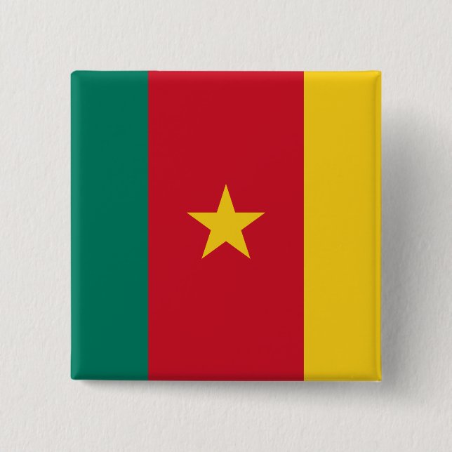 Cameroon Flag Button (Front)