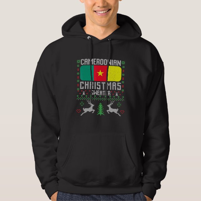 Cameroon Flag Cameroonian Christmas Sweater (Front)