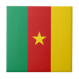 Cameroon Flag Ceramic Tile