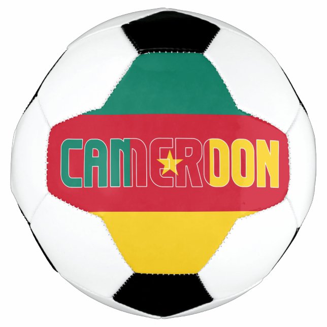 Cameroon Flag Green Red Yellow Tricolor Patriotic  Soccer Ball (Front)
