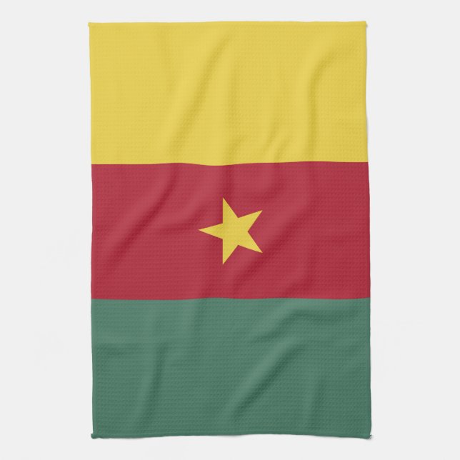 Cameroon flag kitchen towel (Vertical)