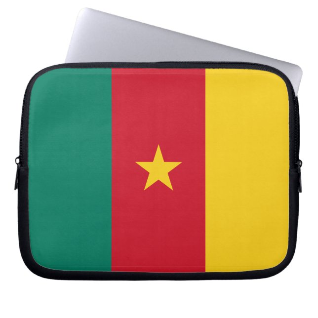 Cameroon Flag Laptop Sleeve (Front)