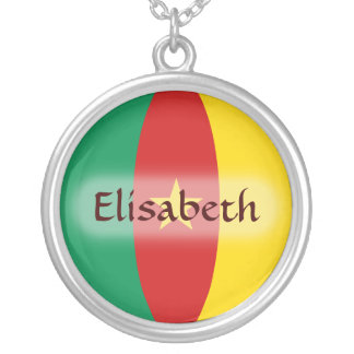 Cameroon Flag + Name Necklace