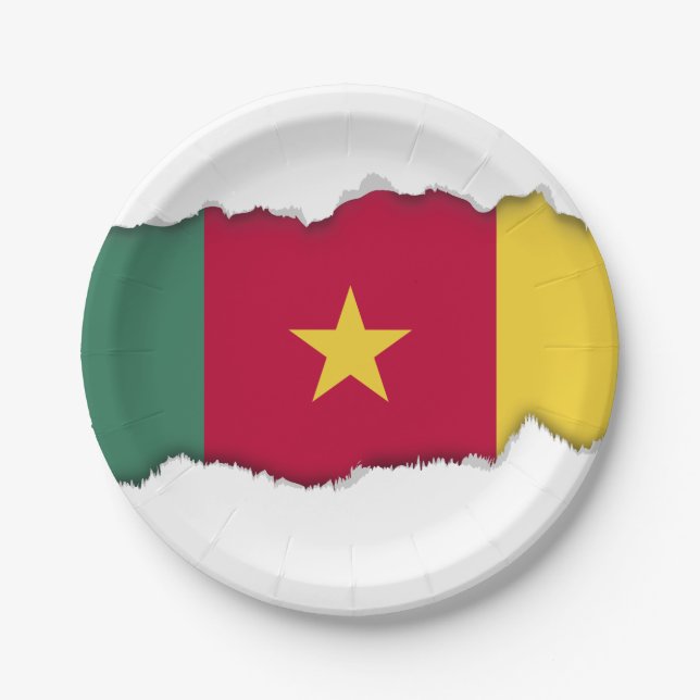 Cameroon Flag Paper Plates (Front)